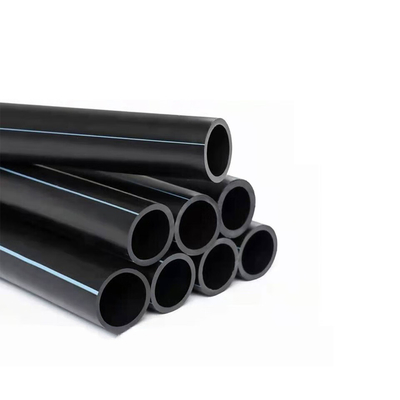 PE100 검정/파란 줄무늬 HDPE 물 공급 파이프