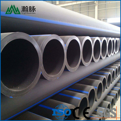 PE Hdpe 물 파이프 / PE 물 파이프 검은 색 사용자 지정 크기 ISO 인증