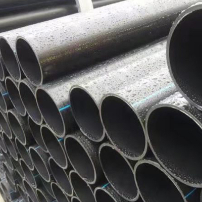 PE HDPE 물 공급 파이프 파란색 또는 파란색 스트립과 함께 검은색
