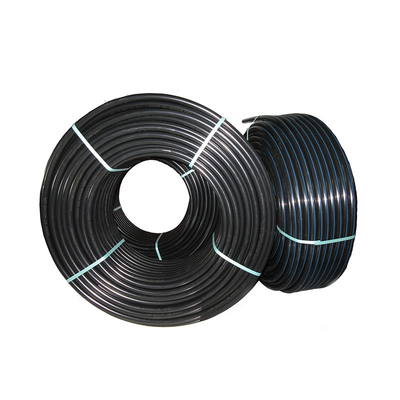 PE HDPE 물 공급 파이프 파란색 또는 파란색 스트립과 함께 검은색